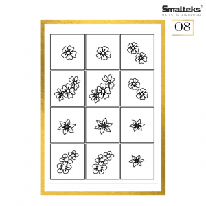 Plantilla para aerografía y diseño de uñas Smalteks 08