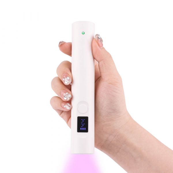 Mini lámpara ETTAALA led UV ROSA recargable color blanco - Imagen 3