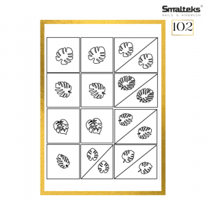 Plantilla para aerografía y diseño de uñas Smalteks 102