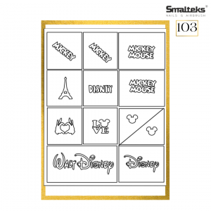 Plantilla para aerografía y diseño de uñas Smalteks 103