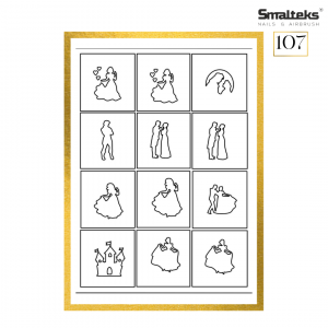 Plantilla para aerografía y diseño de uñas Smalteks 107