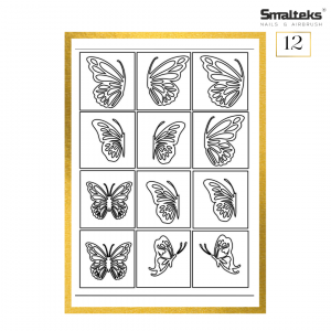 Plantilla para aerografía y diseño de uñas Smalteks 12