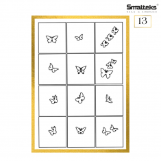 Plantilla para aerografía y diseño de uñas Smalteks 13