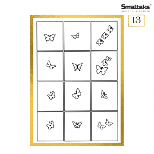 Plantilla para aerografía y diseño de uñas Smalteks 13