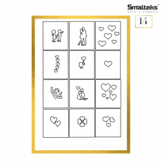 Plantilla para aerografía y diseño de uñas Smalteks 14
