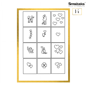 Plantilla para aerografía y diseño de uñas Smalteks 14