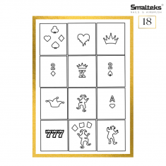 Plantilla para aerografía y diseño de uñas Smalteks 18