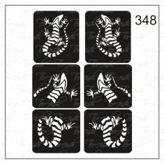 Plantilla para aerografía y diseño de uñas Nº 348