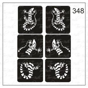 Plantilla para aerografía y diseño de uñas Nº 348