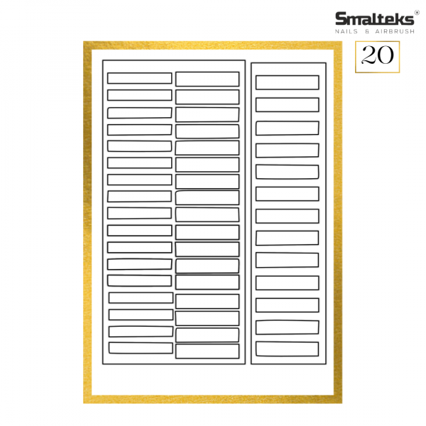 Plantilla para aerografía y diseño de uñas Smalteks 20