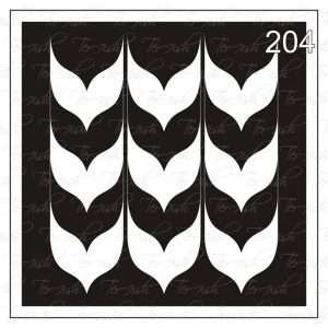 Plantilla para aerografía y diseño de uñas Nº 204