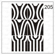 Plantilla para aerografía y diseño de uñas Nº 205