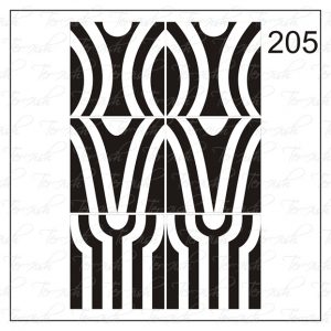 Plantilla para aerografía y diseño de uñas Nº 205
