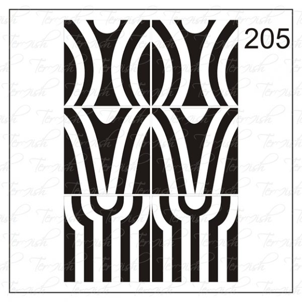 Plantilla para aerografía y diseño de uñas Nº 205