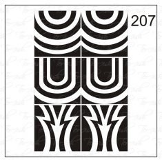 Plantilla para aerografía y diseño de uñas Nº 207