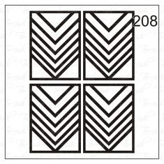 Plantilla para aerografía y diseño de uñas Nº 208