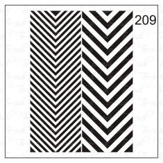 Plantilla para aerografía y diseño de uñas Nº 209