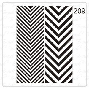 Plantilla para aerografía y diseño de uñas Nº 209