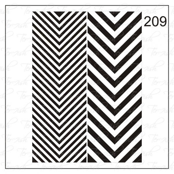 Plantilla para aerografía y diseño de uñas Nº 209