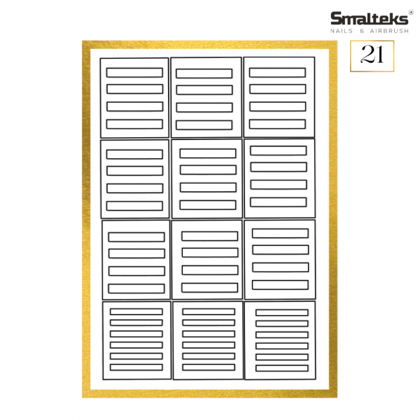 Plantilla para aerografía y diseño de uñas Smalteks 21