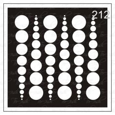 Plantilla para aerografía y diseño de uñas Nº 212