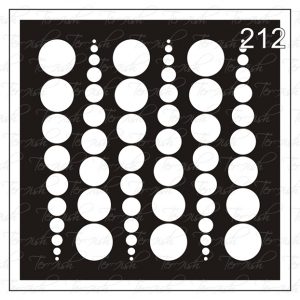 Plantilla para aerografía y diseño de uñas Nº 212