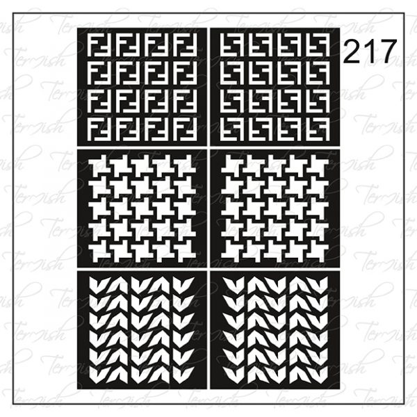 Plantilla para aerografía y diseño de uñas Nº 217