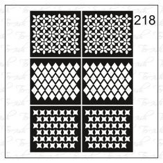 Plantilla para aerografía y diseño de uñas Nº 218