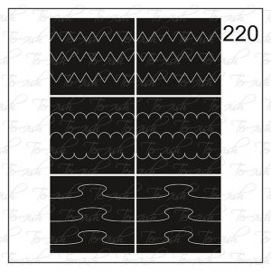 Plantilla para aerografía y diseño de uñas Nº 220