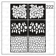Plantilla para aerografía y diseño de uñas Nº 222