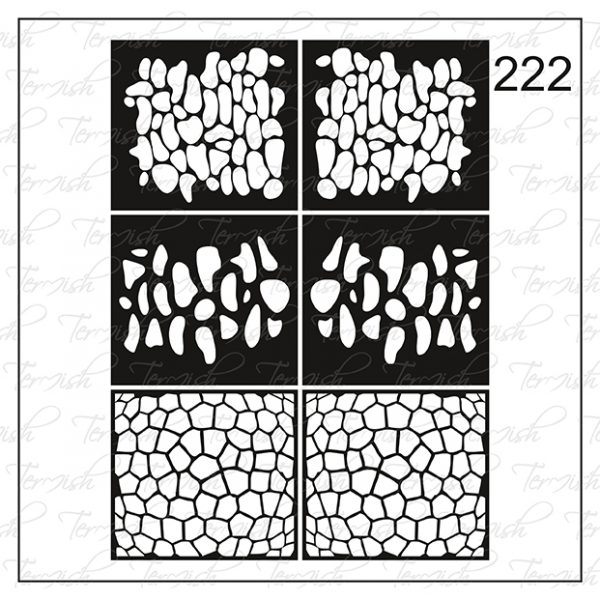 Plantilla para aerografía y diseño de uñas Nº 222