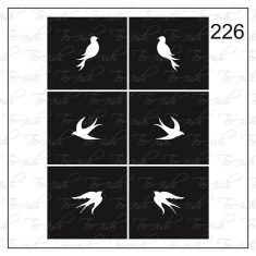 Plantilla para aerografía y diseño de uñas Nº 226