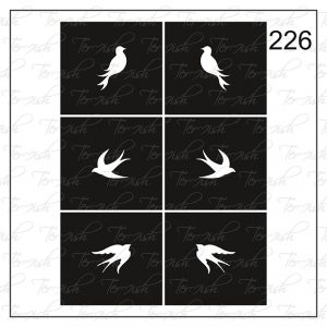 Plantilla para aerografía y diseño de uñas Nº 226