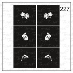 Plantilla para aerografía y diseño de uñas Nº 227