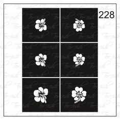 Plantilla para aerografía y diseño de uñas Nº 228