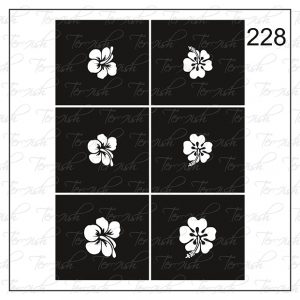Plantilla para aerografía y diseño de uñas Nº 228