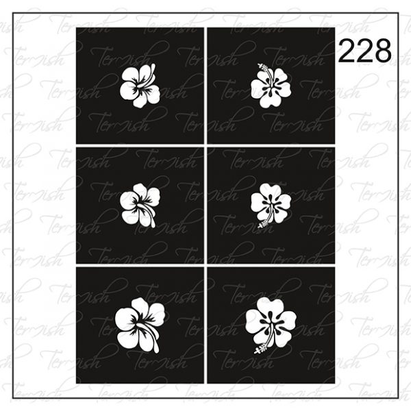 Plantilla para aerografía y diseño de uñas Nº 228