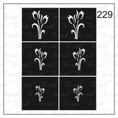 Plantilla para aerografía y diseño de uñas Nº 229