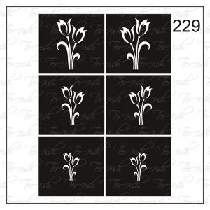 Plantilla para aerografía y diseño de uñas Nº 229
