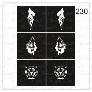 Plantilla para aerografía y diseño de uñas Nº 230