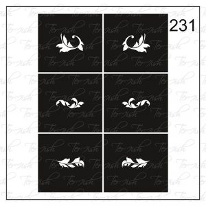 Plantilla para aerografía y diseño de uñas Nº 231