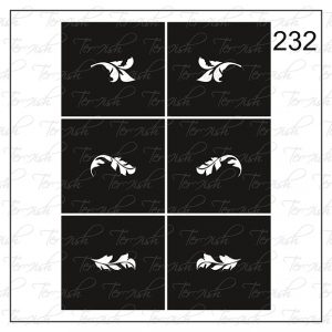 Plantilla para aerografía y diseño de uñas Nº 232