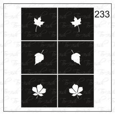 Plantilla para aerografía y diseño de uñas Nº 233