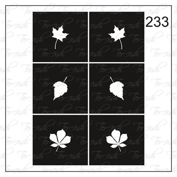 Plantilla para aerografía y diseño de uñas Nº 233