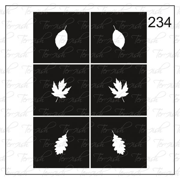 Plantilla para aerografía y diseño de uñas Nº 234