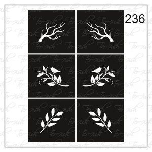 Plantilla para aerografía y diseño de uñas Nº 236