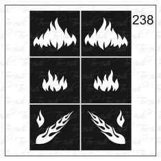 Plantilla para aerografía y diseño de uñas Nº 238