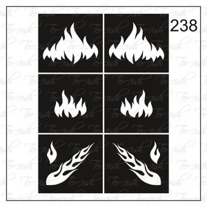 Plantilla para aerografía y diseño de uñas Nº 238