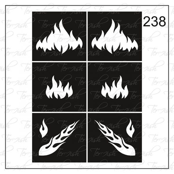 Plantilla para aerografía y diseño de uñas Nº 238