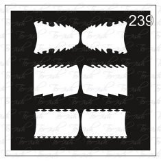 Plantilla para aerografía y diseño de uñas Nº 239